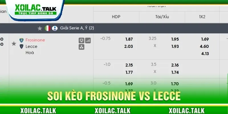 Soi kèo Frosinone vs Lecce 00:30 ngày 30/10 chi tiết